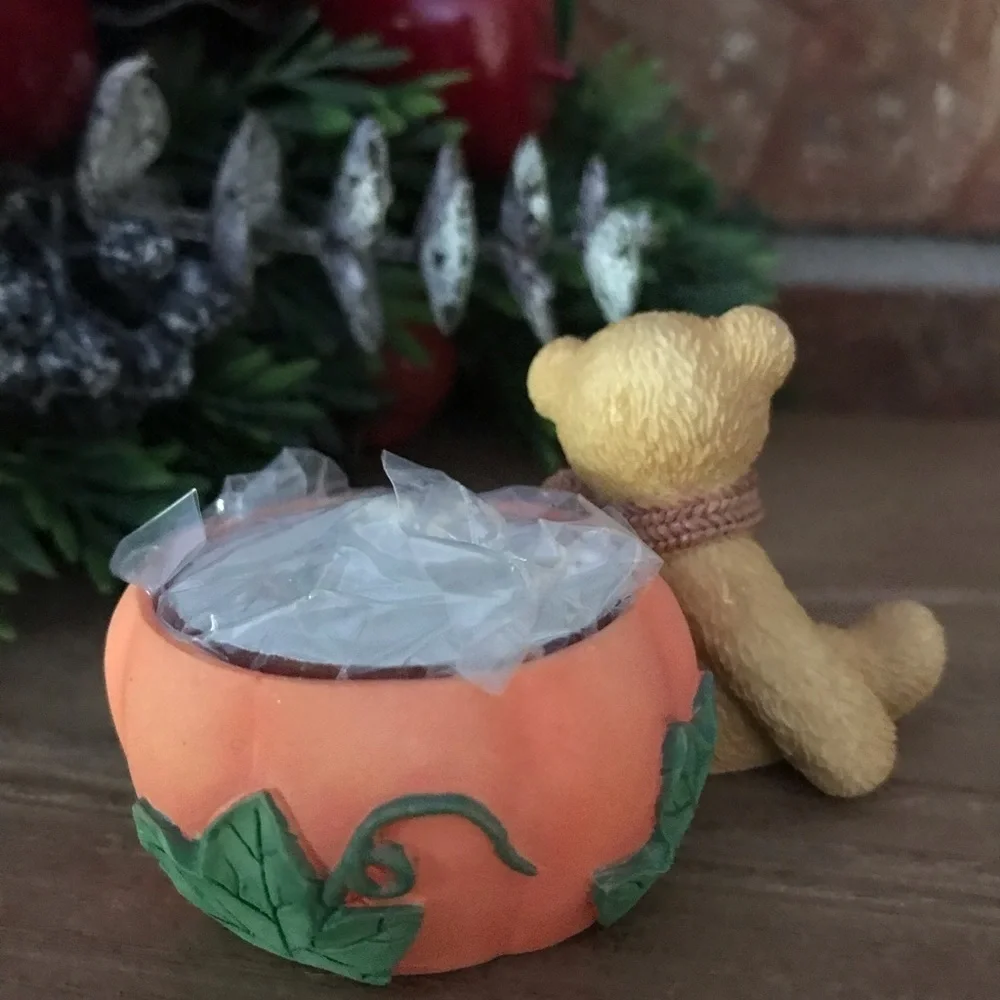 ❤️ Rare 1998 Cherished Teddies Pumpkin Candle‼️FINAL SALE